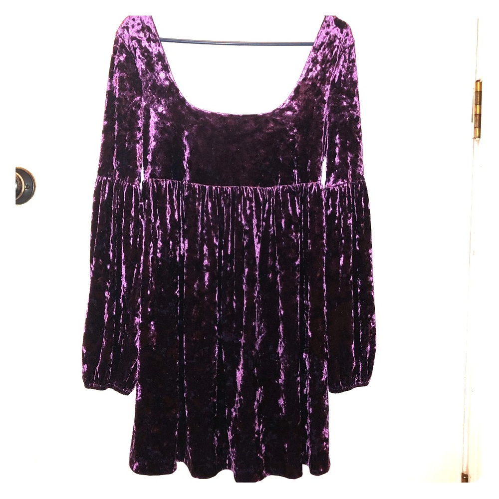 Crushed Velvet Free People Baby Doll Dress